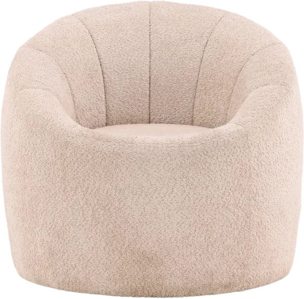 VENTURE DESIGN Warren loungestol - beige bouclétyg