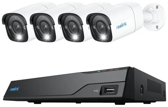 REOLINK NVS8-12MB4 - NVR + kamera(er) - trådet (Ethernet 10Base-T/100Base-T) - AC-drevet PoE