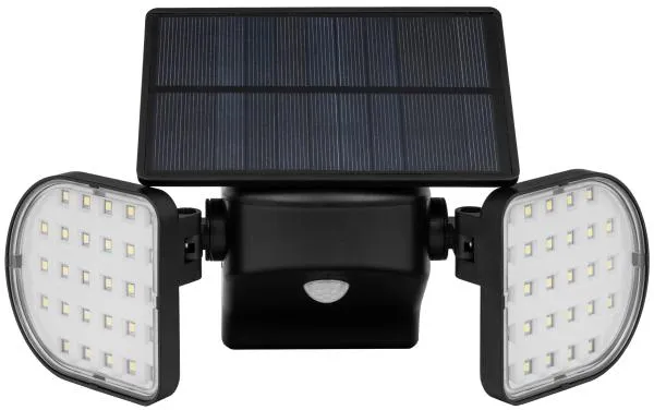 Dubbel solcellslampa med spotlights 1,5W